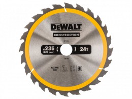 DEWALT Construction Circular Saw Blade 235 x 30mm x 24T £23.99